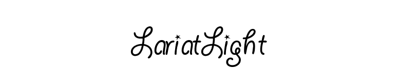 LariatLight font preview