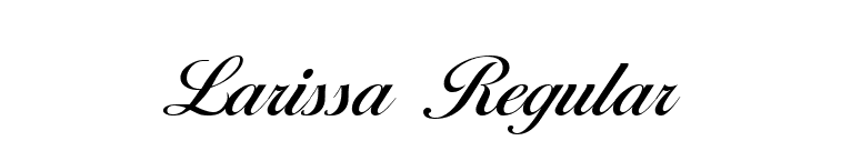 Larissa Regular font preview