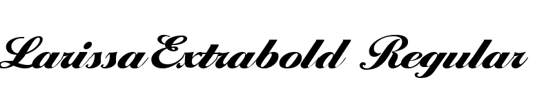 LarissaExtrabold Regular font preview