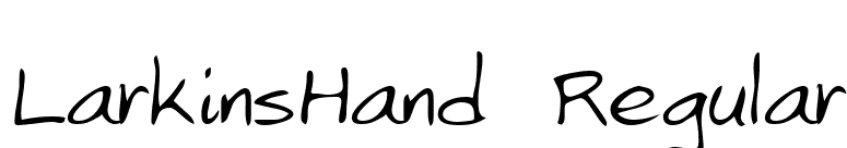 LarkinsHand Regular font preview