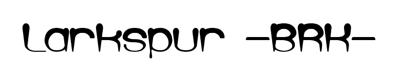 Larkspur -BRK- font preview
