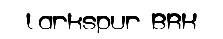 Larkspur BRK font preview