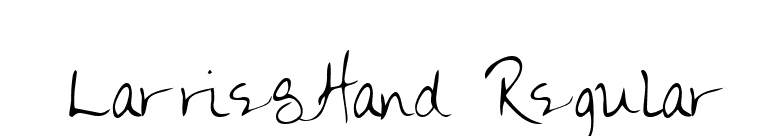 LarriesHand Regular font preview