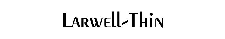 Larwell-Thin font preview