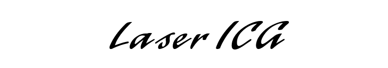 Laser ICG font preview
