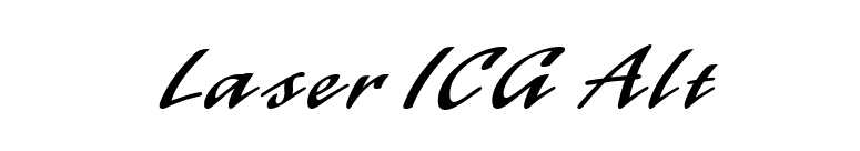 Laser ICG Alt font preview