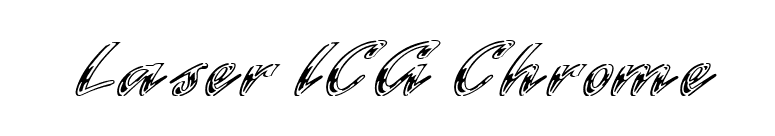 Laser ICG Chrome font preview