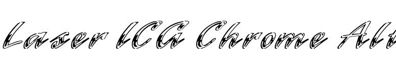 Laser ICG Chrome Alt font preview