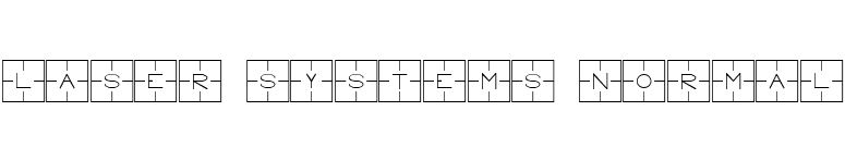 Laser Systems Normal font preview