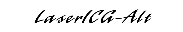 LaserICG-Alt font preview
