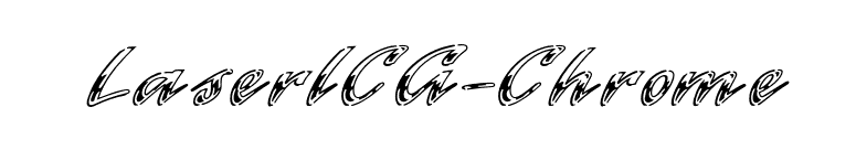 LaserICG-Chrome font preview
