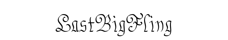 LastBigFling font preview