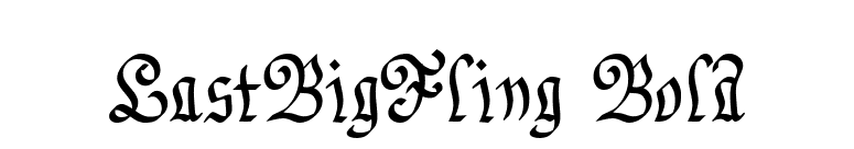 LastBigFling Bold font preview