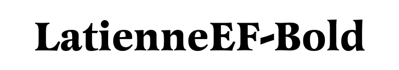 LatienneEF-Bold font preview