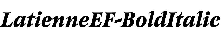 LatienneEF-BoldItalic font preview