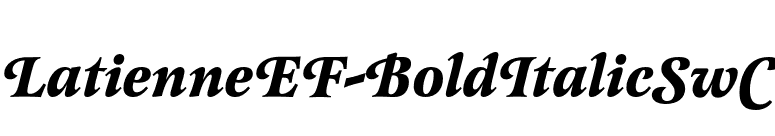 LatienneEF-BoldItalicSwC font preview