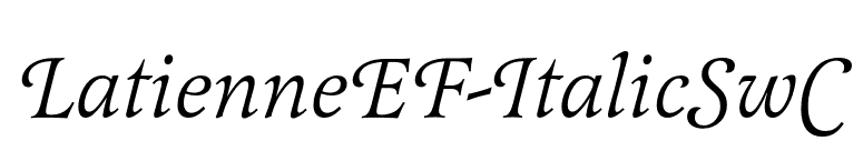 LatienneEF-ItalicSwC font preview