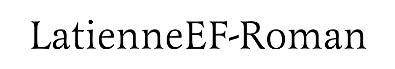 LatienneEF-Roman font preview