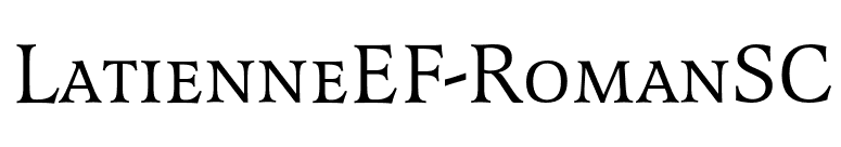 LatienneEF-RomanSC font preview