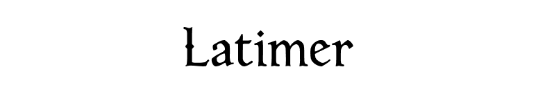 Latimer font preview