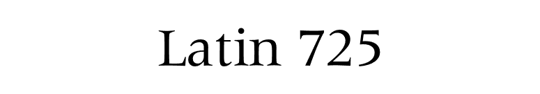 Latin 725 font preview