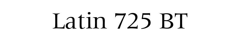 Latin 725 BT font preview