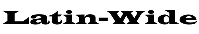 Latin-Wide font preview