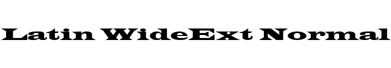 Latin WideExt Normal font preview