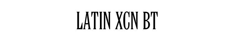Latin XCn BT font preview