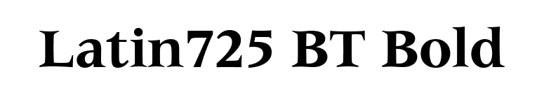 Latin725 BT Bold font preview