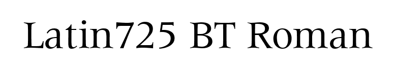 Latin725 BT Roman font preview