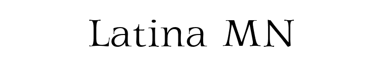 Latina MN font preview