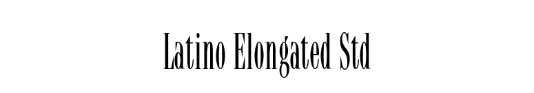 Latino Elongated Std font preview
