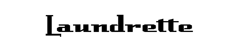 Laundrette font preview