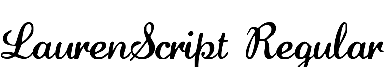 LaurenScript Regular font preview
