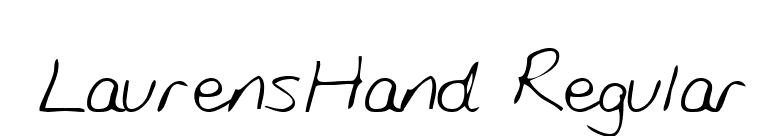 LaurensHand Regular font preview