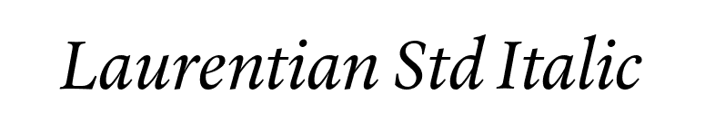 Laurentian Std Italic font preview