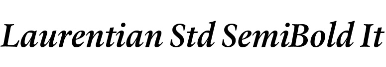Laurentian Std SemiBold It font preview