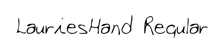 LauriesHand Regular font preview