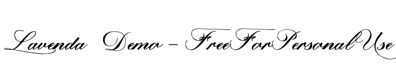 Lavenda Demo-FreeForPersonalUse font preview