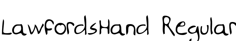 LawfordsHand Regular font preview