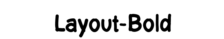Layout-Bold font preview