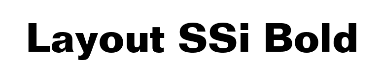 Layout SSi Bold font preview