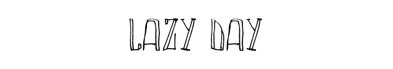 LAZY DAY font preview