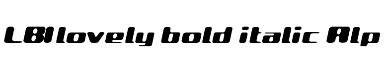 LBIlovely bold italic Alp font preview