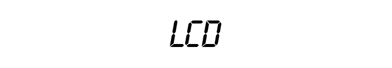 LCD font preview