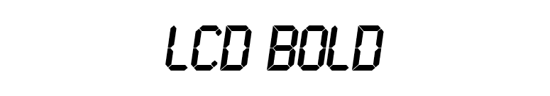 LCD Bold font preview