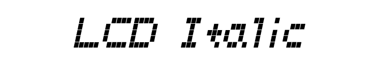 LCD Italic font preview