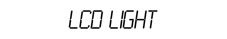 LCD Light font preview