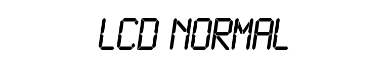 LCD Normal font preview
